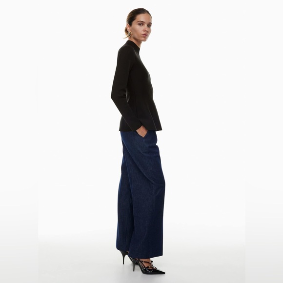 Aritzia Babaton | Sculpt Knit Trajectory Turtleneck | Scarab/Forest Green | M - Picture 4 of 13